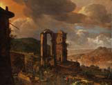 landscape with roman ruin